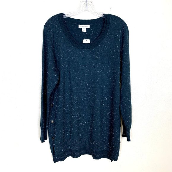 Christopher & Banks Sweaters - Christopher & Banks Womens NEW Pullover Sweater Long Sleeve Green Rayon XL